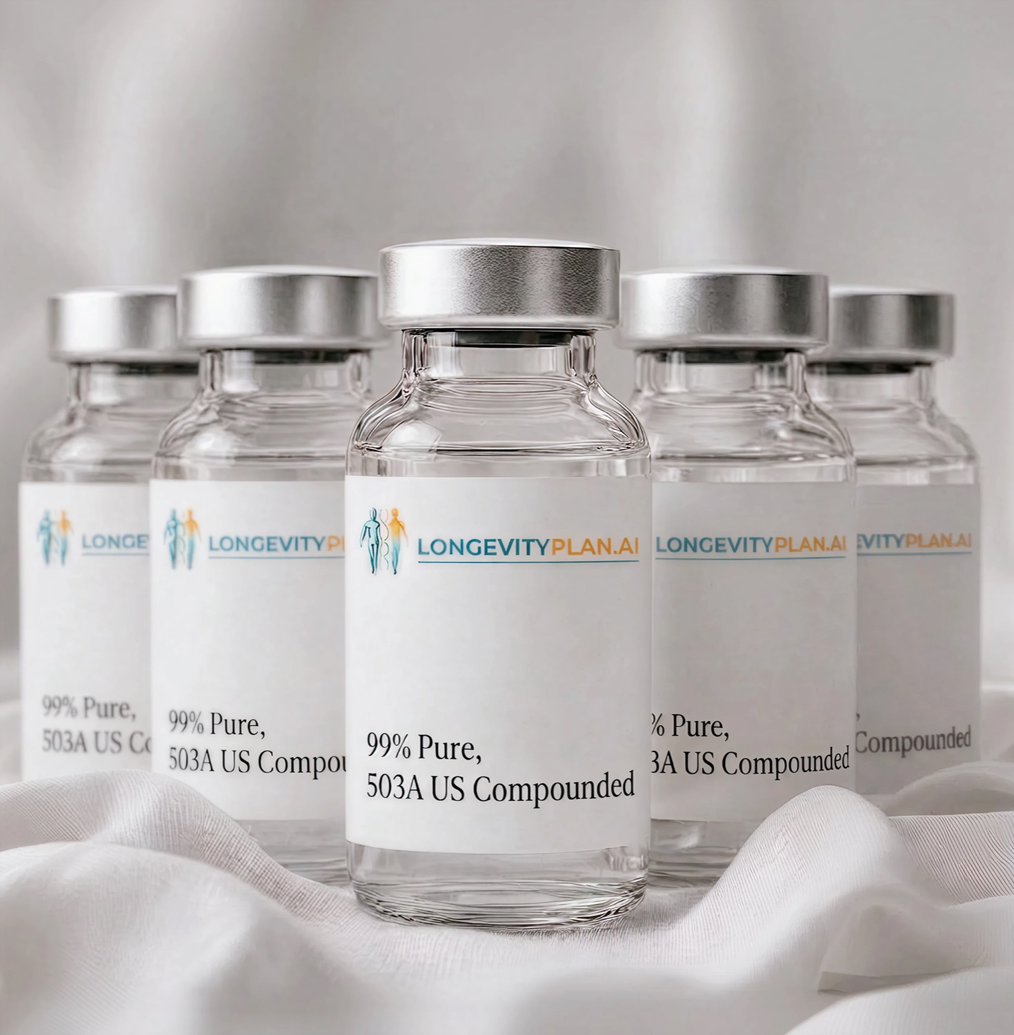 LongevityPlan research peptide vials