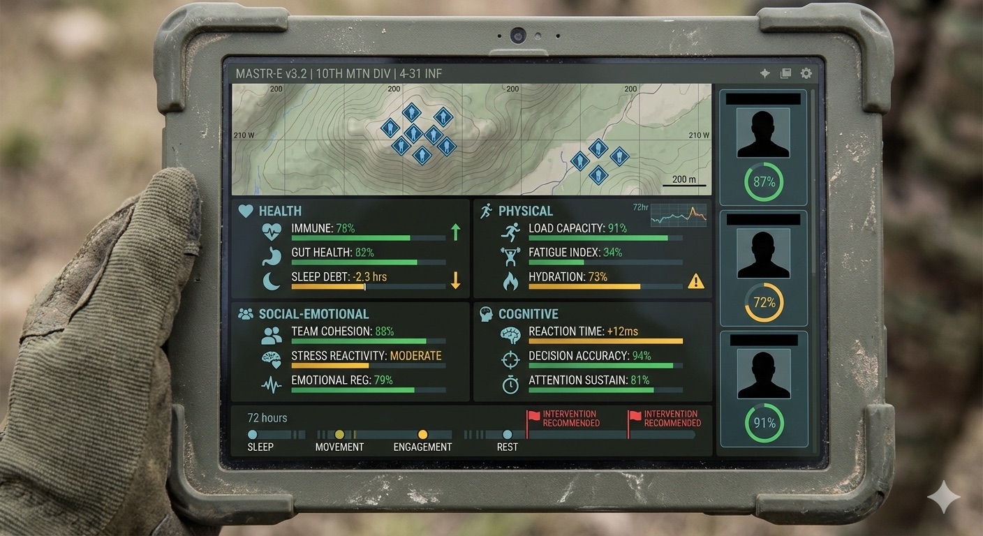 MASTR-E commander's dashboard