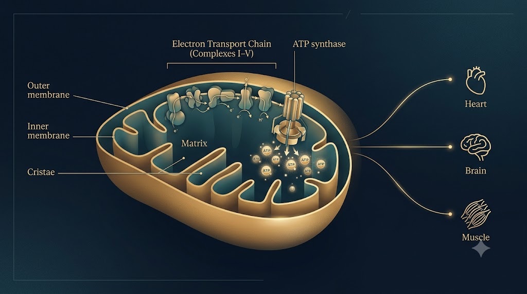 Every heartbeat, thought and sprint is paid for in ATP, the energy currency produced inside your mitochondria