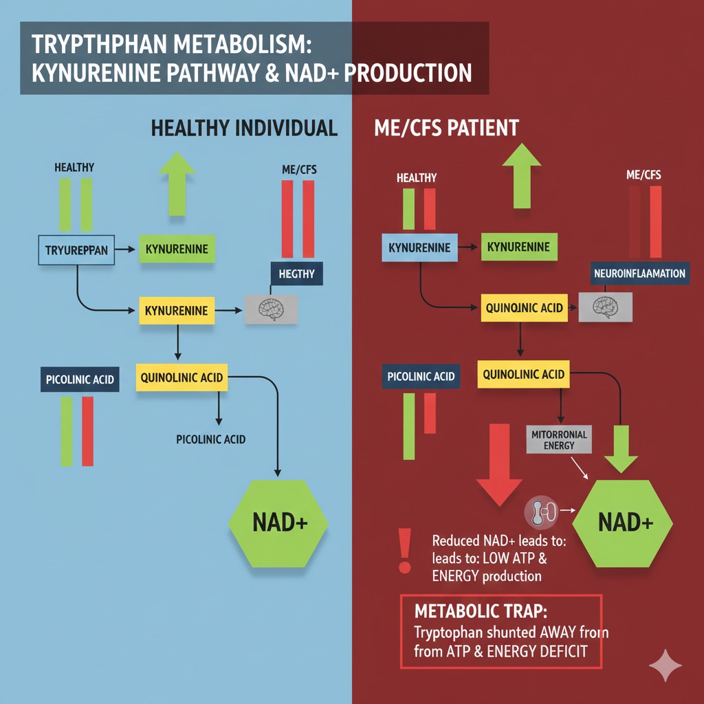 Tryptophan kynurenine pathway and NAD+ production