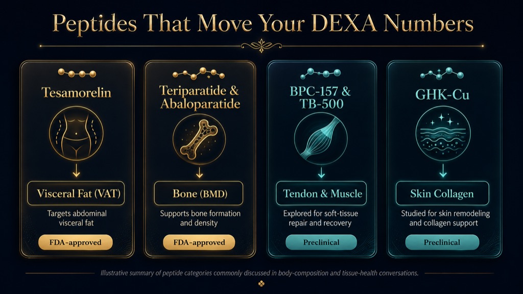 Two of your four dials already have an FDA-approved peptide