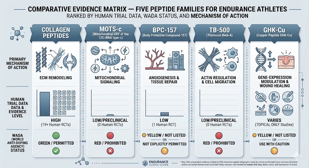 Peptide families relevant to endurance athletes
