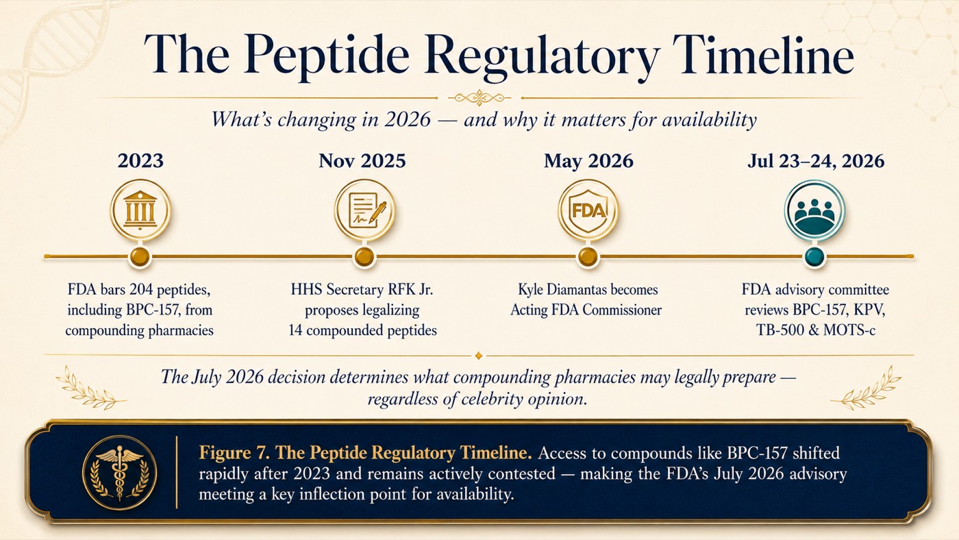 The Peptide Regulatory Timeline